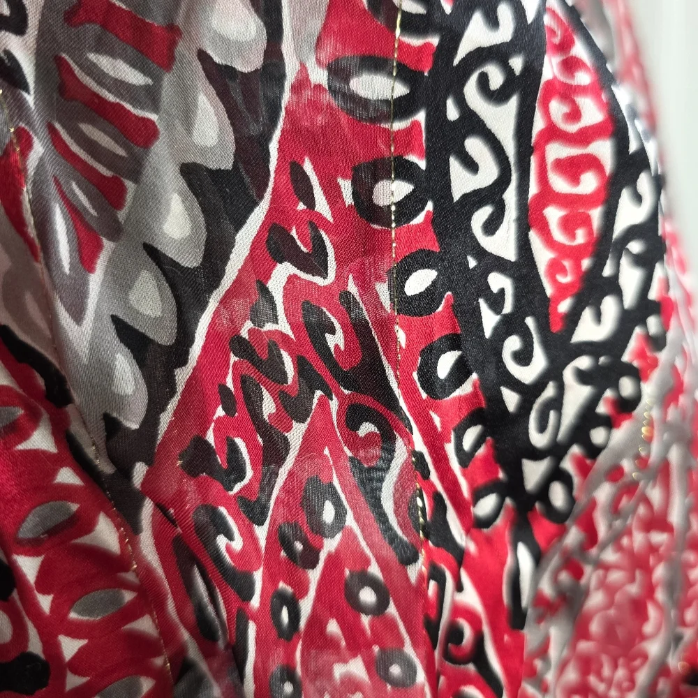 Jones New York Silk Scarf Black Red And Women's Scarf Summer Scarf Purse Scarf